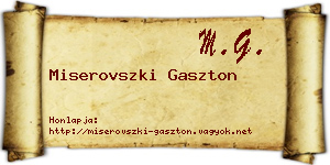 Miserovszki Gaszton névjegykártya